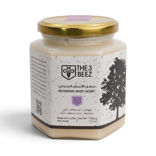 عسل أبيض جبلي - 500 غرام - The3Beez
